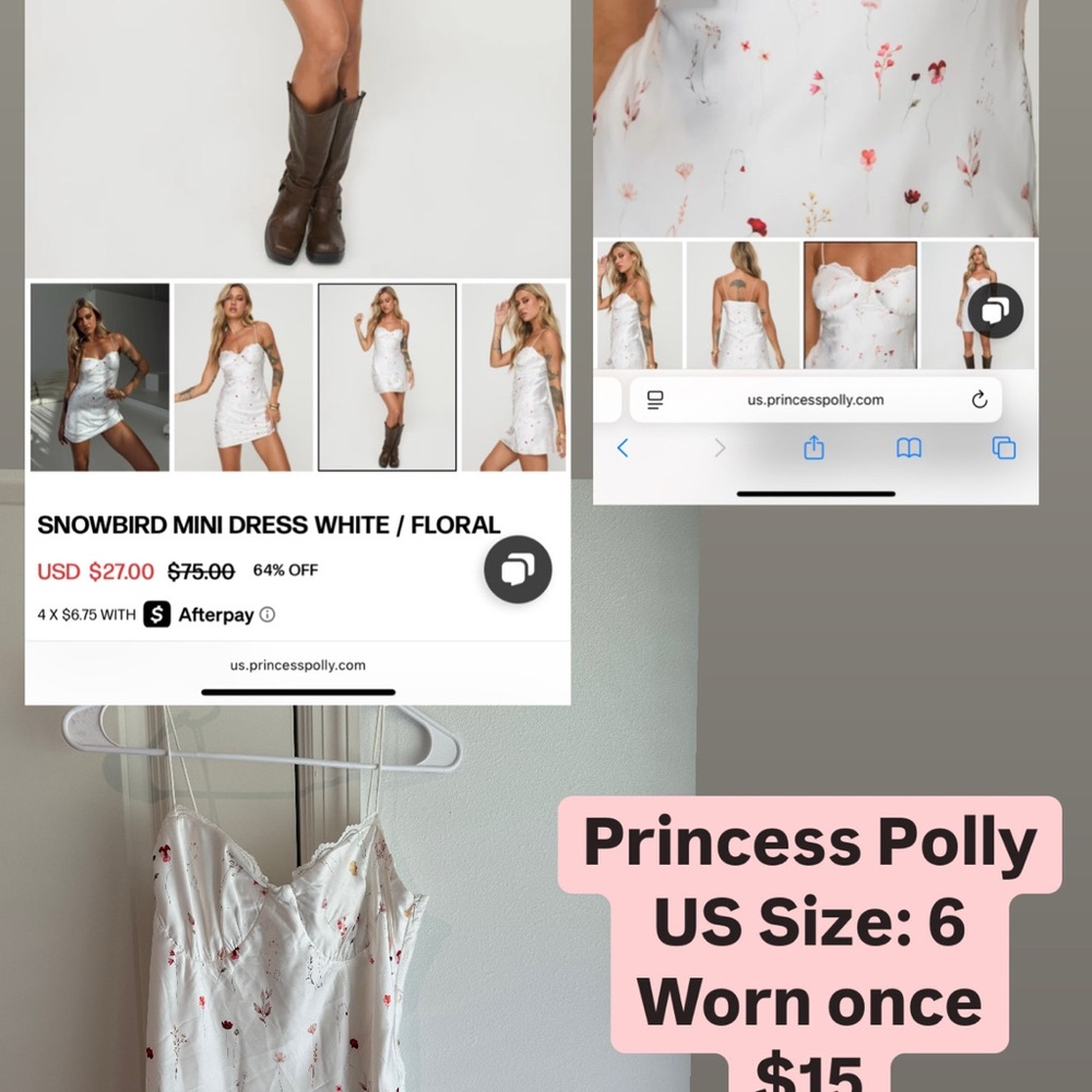 White Floral Mini Dress